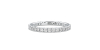 Alliance en or blanc et diamant sertie griffe