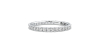 Alliance en or blanc et diamant sertie griffe