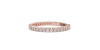 Alliance en or rose et diamants sertie griffe