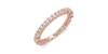 Alliance en or rose et diamants sertie griffe