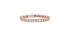 Alliance en or rose et diamants sertie griffe