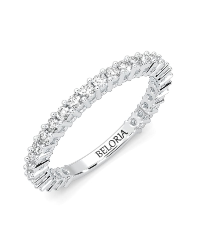 Alliance en or blanc et diamants sertie griffe