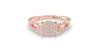 Bague en or rose et diamants accompagnée pour femme