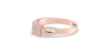 Bague en or rose et diamants accompagnée pour femme