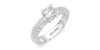 bague Juliette - or blanc 18 carats - diamants accompagnés
