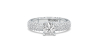 bague Juliette - or blanc 18 carats - diamants accompagnés