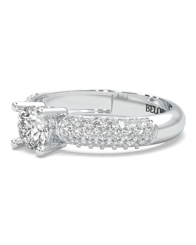bague Juliette - or blanc 18 carats - diamants accompagnés