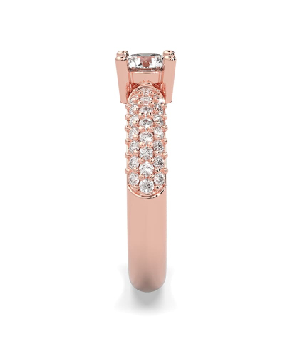bague Juliette - or rose 18 carats - diamants accompagnés