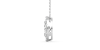 Collier en or blanc et son pendentif halo diamant oval