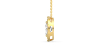 Collier en or jaune et son pendentif halo diamant oval