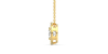 Collier halo diamant coussin en or jaune 18  carats
