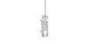 Collier halo diamant émeraude en or blanc 18 k