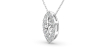 Collier halo diamant marquise en or blanc 18 K
