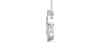 Collier halo diamant marquise en or blanc 18 K