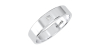 Alliance Jonc sertie d'un diamant princesse en or blanc