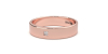 Alliance Jonc sertie d'un diamant princesse en or rose