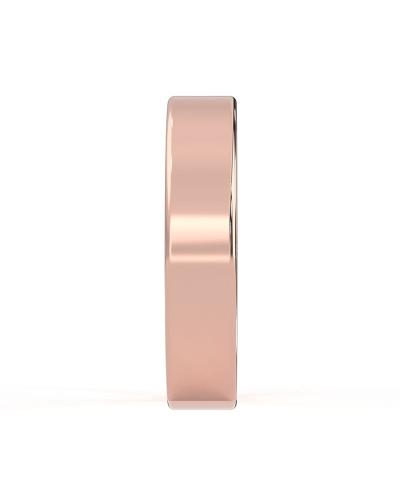 Alliance Jonc sertie d'un diamant princesse en or rose