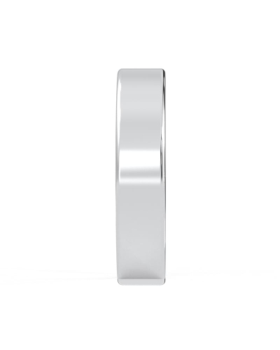 Alliance Jonc sertie d'un diamant princesse en or blanc
