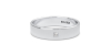 Alliance Jonc sertie d'un diamant princesse en or blanc