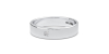 Alliance Jonc sertie d'un diamant princesse en or blanc