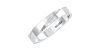 Alliance Jonc avec Liserés Asymétriques Brillants en or blanc