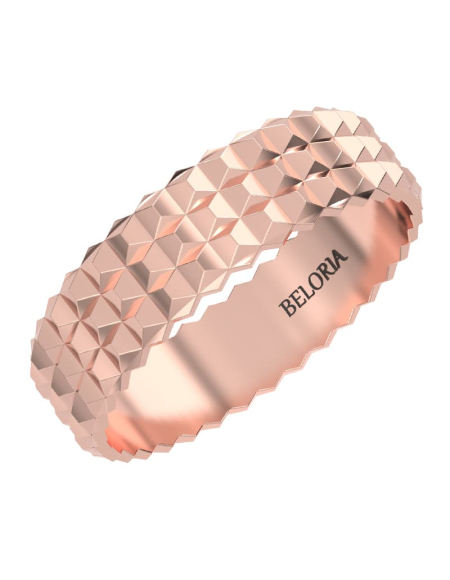 Alliance Moderne Tridimensionnelle Lignes Affirmées en or blanc 2