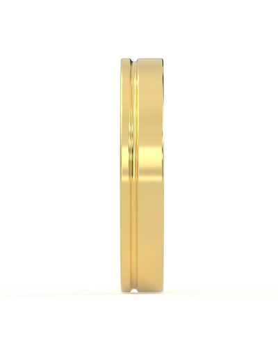 Alliance Jonc en Or jaune avec Liserés Brillants pour Homme