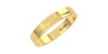 Alliance Jonc en Or jaune avec Liserés Brillants pour Homme