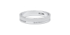 Alliance Jonc en Or blanc avec Liserés Brillants pour Homme