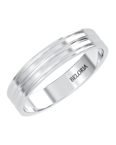 Alliance Jonc en Or blanc pour Homme