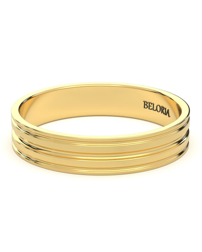 Alliance Jonc en Or jaune pour Homme