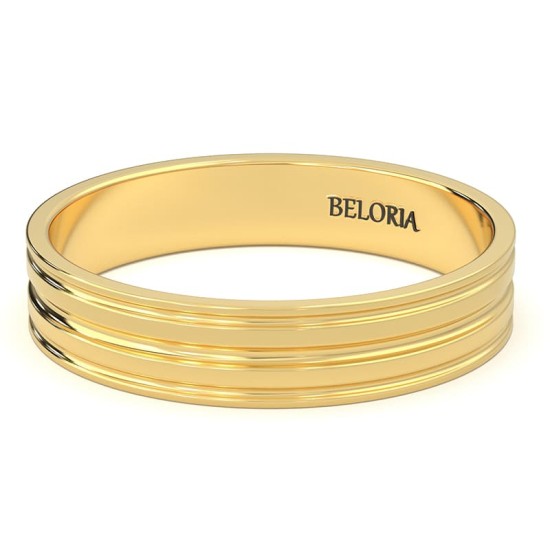 Alliance Jonc en Or jaune pour Homme