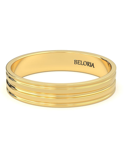 Alliance Jonc en Or jaune pour Homme