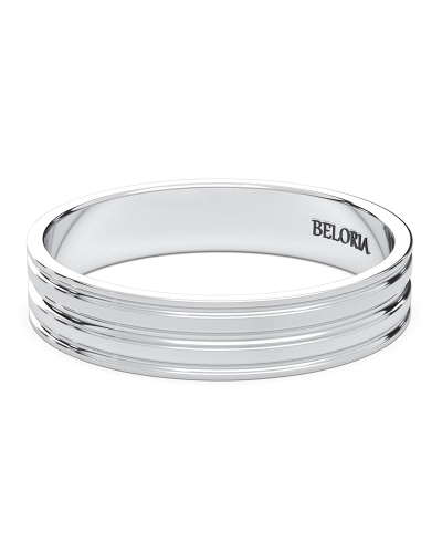 Alliance Jonc en Or blanc pour Homme