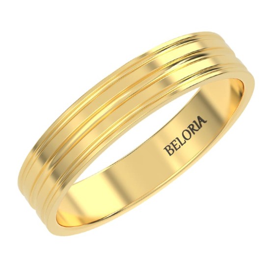 Alliance Jonc en Or jaune pour Homme