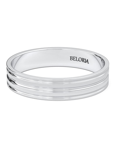 Alliance Jonc en Or blanc pour Homme