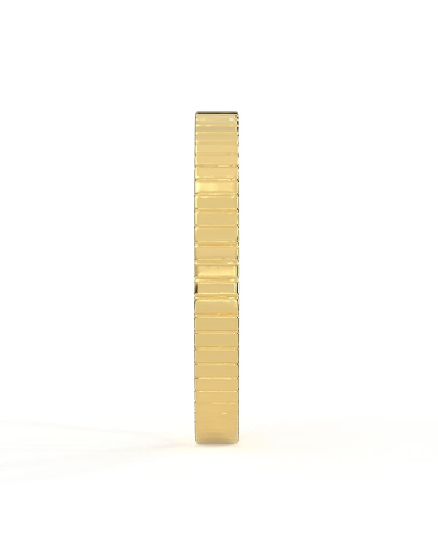 Alliance Guillochée pour Homme en Or jaune