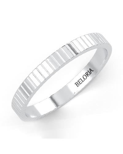 Alliance Guillochée pour Homme en Or blanc