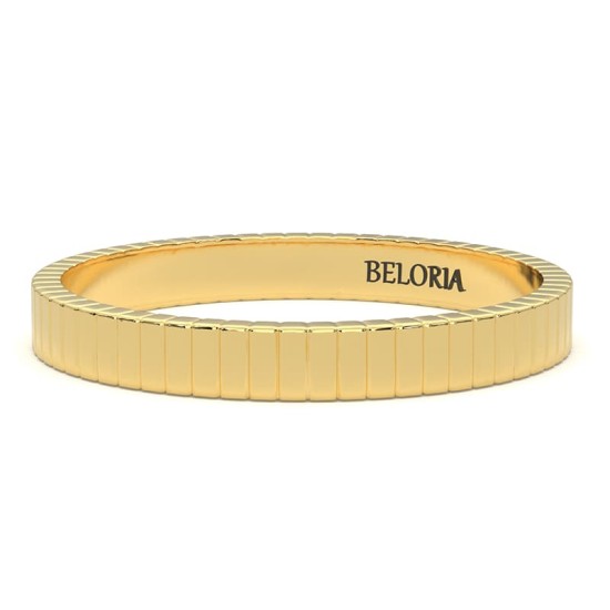 Alliance Guillochée pour Homme en Or jaune