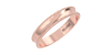 Alliance Jonc pour Homme Incurvée Perlée en or rose