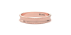 Alliance Jonc pour Homme Incurvée Perlée en or rose