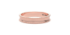 Alliance Jonc pour Homme Incurvée Perlée en or rose