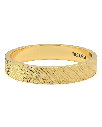 Alliance Jonc Homme en Finition Brossée en or jaune