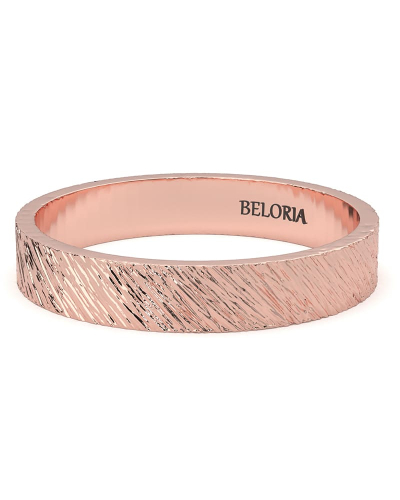 Alliance Jonc Homme en Finition Brossée en or ROSE