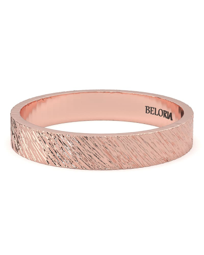 Alliance Jonc Homme en Finition Brossée en or ROSE