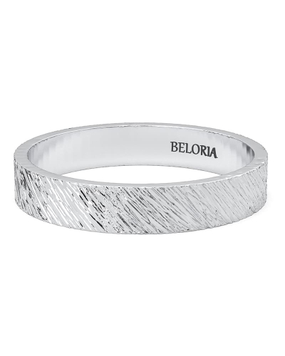 Alliance Jonc Homme en Finition Brossée en or BLANC