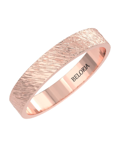 Alliance Jonc Homme en Finition Brossée en or ROSE