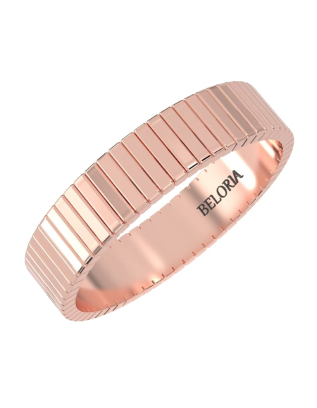 Alliance Homme Guillochée en or blanc 2