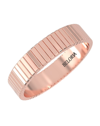 Alliance Homme Guillochée en or rose