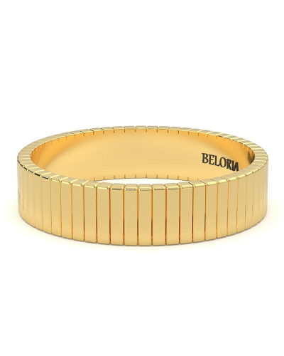 Alliance Homme Guillochée en or jaune